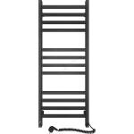 Navin Радиатор за баня тип стълба с термостат AVANGARD 227W 120x48cm черен десен (NV0026)