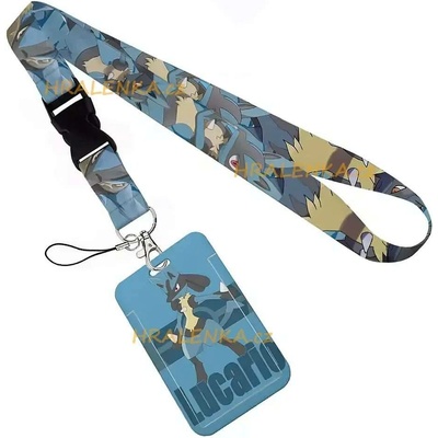 Šňůrka na krk 25480 s cedulkou na ID karty Pokémon LUCARIO