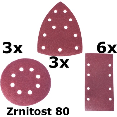 Asist Brusný papír P80 - sada 12ks pro AE3VK20DN AE3A041