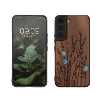 Image 1 of kwmobile Дървен калъф за Samsung Galaxy S22 - кафяв