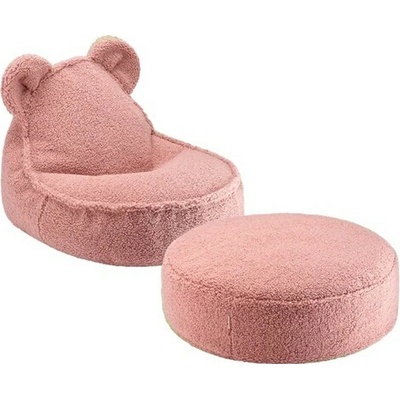 Wigiwama sedací vak kreslo a Otoman Bear Guava Pink