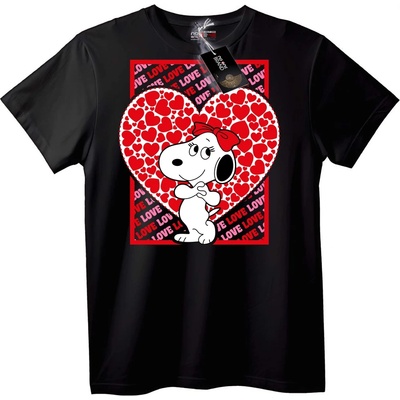 NOONEBRAND Тениска Snoopy Обичам Сърцето - S, White