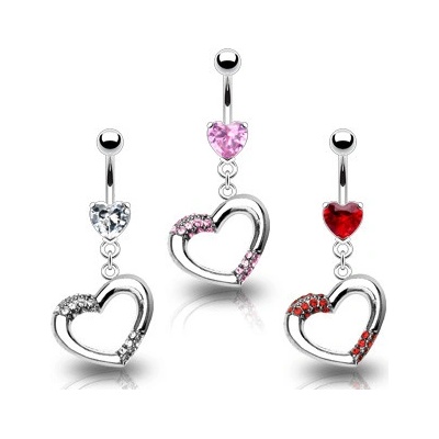 Marre piercing do pupíku srdce WP01173