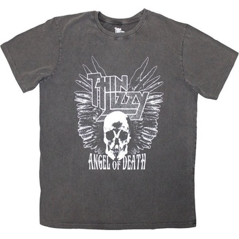 Thin Lizzy Риза Angel of Death Stone Wash Unisex Charcoal Grey L (TLSTNW18MC03)