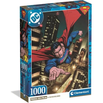 Clementoni - Puzzle DC Superman compact - 1 000 piese