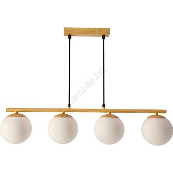 Candellux Пендел CARRINE 4xE14/40W/230V кафяв (CA1042)