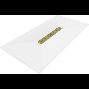 Mexen Toro правоъгълна душ кабина SMC 180 x 90 см, бяла, златен капак - 43109018-G (43109018-G)