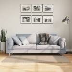 vidaXL Килим HUARTE с къс косъм, мек и миещ се, пясъчен, 80x150 см (375052)