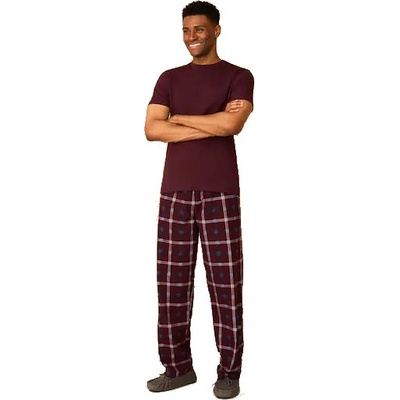 F&F Supersoft pánské pyžamo kr.rukáv bordó – Zboží Mobilmania
