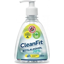 CleanFit dezinfekční gel 70% citrus na ruce s pumpičkou 300 ml