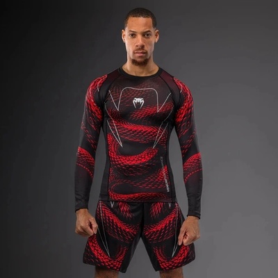 VENUM Рашгард Venum Matupa Long Sleeve Rashguard - Black/Red/Silver - XL
