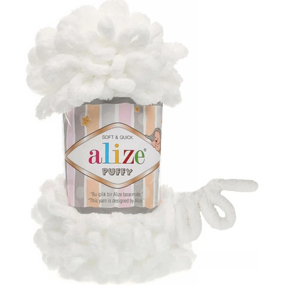 Alize Puffy 100g Farba: biela 55