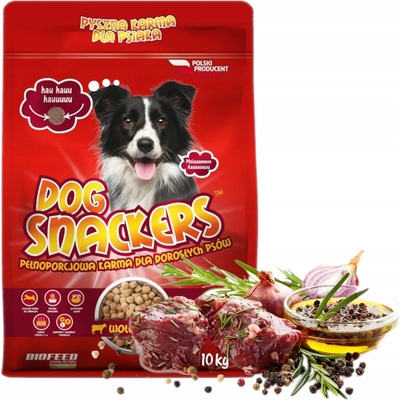 BioFeed Dog Snackers Adult Hovädzie 10 kg