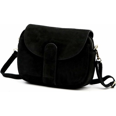 Luka dámska kabelka crossbody semišová čierna 24-099