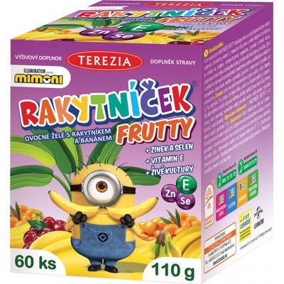 Rakytníček Frutty želat.+Zn+Se+Vit.E MIMONI 60 ks
