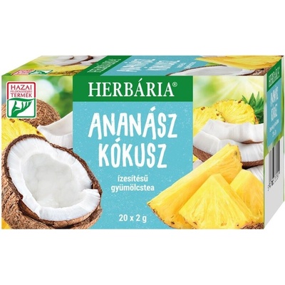 Herbária Ovocný čaj s ananásovo kokosovou príchuťou porciovaný 20 ks