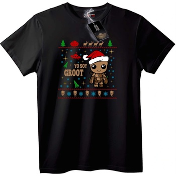 NOONEBRAND Тениска Грут Дядо Коледа - 2XL, Black