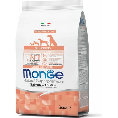 Monge Puppy & Junior Salmon & Rice 0,8 kg