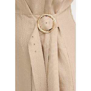 TWINSET рокля със застъпен дизайн с лен (261TT2554)