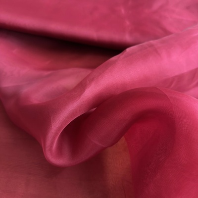Organza bordó 100% hedvábí