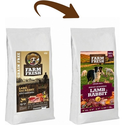 Farm Fresh jehněčí a králičí adult velká Grain Free 1,8 kg