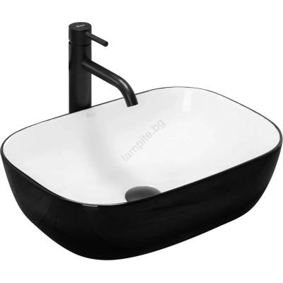 Rea REA-U6332 - Мивка за плот BELINDA 33x46, 5 см керамика/черна/бяла (RE0288)