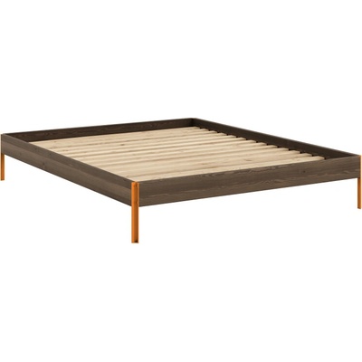 Karup Core bed natural pine borovice / solarorange carob