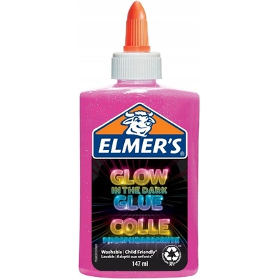 Elmer's Lepidlo Glow in Dark 147 ml růžové