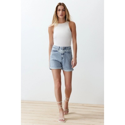 Trendyol dámské kraťasy Denim 8683043244147 šedá