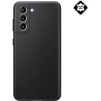 Samsung S21 Plus SAMSUNG пластмасов протектор за телефон от естествена кожа заден капак BLACK (EF-VG996LBEG)