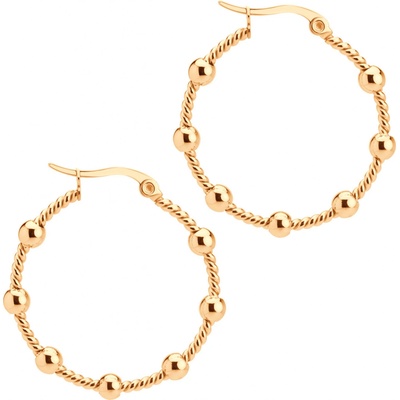 BRUNOshop.cz Náušnice kroužky s kuličkami ROSE gold S3949