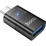 hoco. Адаптер HOCO UA36B USB гнездо - Type-C, OTG, ЧЕРЕН (UA36B BLACK)