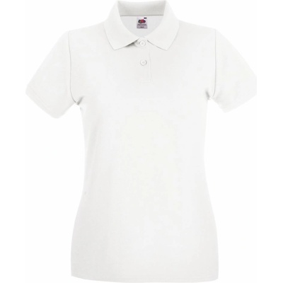 Fruit of the Loom lady-fit premium polo / Дамска поло тениска с къс ръкав - бяла xl (16303000104)