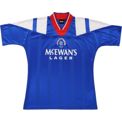 Team Футболна фланелка Team Mens Licensed Retro Football Shirt Rangers - Blue/White