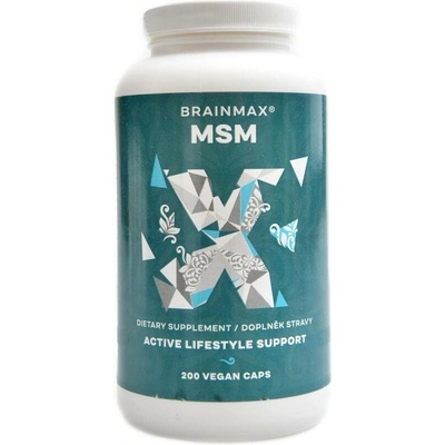 BrainMax MSM 800 mg 200 rastlinných kapsúl