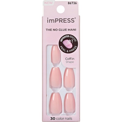 KISS imPRESS Color Medium umělé nehty Pink Dream 30 ks