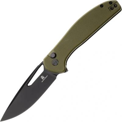 Bestechman Whalefin D2 Black PVD with OD Green G10 handle BMK18D
