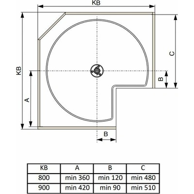 KESSEBÖHMER karusel 270° sada košů Arena style antracit Šířka skříňky: 900 mm – Hledejceny.cz