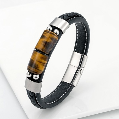 Naky pánský kožený náramek Ernesto N1002