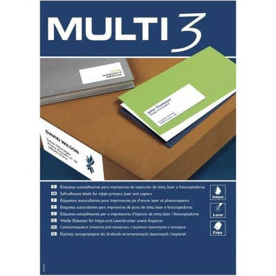 MULTI 3 Стикери MULTI 3 Бял прав 500 Листи 105 x 148 mm (4 броя) (8410782105312)