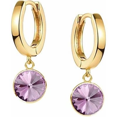 Swarovski E. náušnice kruhy Ambrosia purpurová see3577