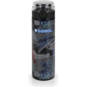Gabol Бутилка за вода Gabol стоманена Bugs - 600 мл. - Черна с принт