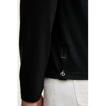 rag & bone Блуза с дълги ръкави Rag & Bone в черно с изчистен дизайн MBC25ST043TJ43 (MBC25ST043TJ43)