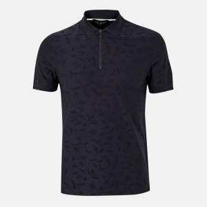 Ted Baker Блуза с яка Ted Baker Men's Half-Zip Short-Sleeve Polo Shirt - Navy
