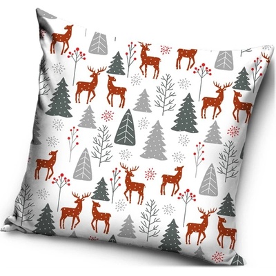 Carbotex Vianočný vankúš Zimný les 40x40