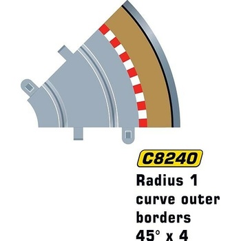 Scalextric Vonkajšia krajnica k 8201 SPORT Outer Border R1/45° 4