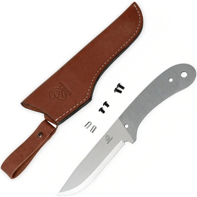 Beavercraft Carbon Steel Bushcraft Knife with Leather Sheath set BSH-kit 2