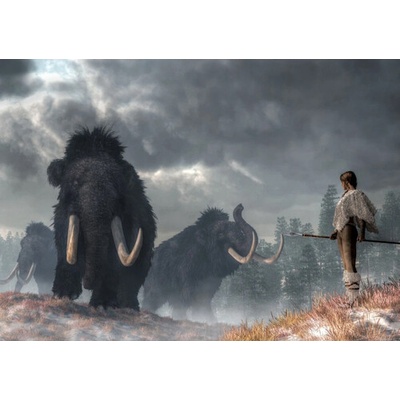 (B) 3D pohľadnica Facing the Mammoths