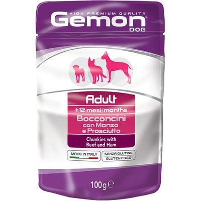 Gemon Dog Adult Beef and Ham 100 g