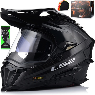 LS2 MX701 C Explorer Gloss Carbon